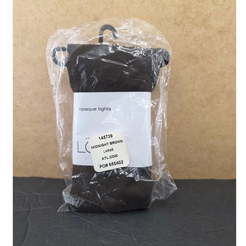 LOFT Opaque Tights in the shade Midnight Brown, size Large
